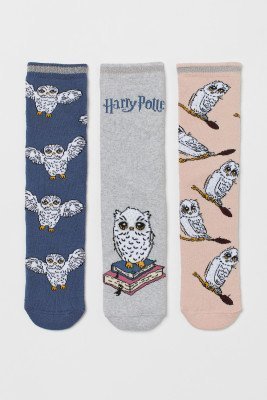 Махровые носки с символикой Гарри Поттера, 3 пары