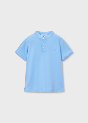 Рубашка-поло с воротником-стойкой