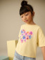 Жовтий - 100% Cotton Sequin Animal Heart Print T-Shirt (3-16yrs)