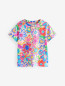 Multi Rainbow Floral Print - 100% Cotton T-Shirt (3-16yrs)